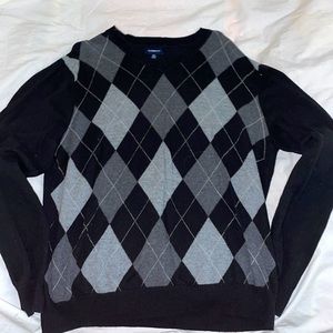 Trendy Checkered Long Sleeve Sweater Dark Academia